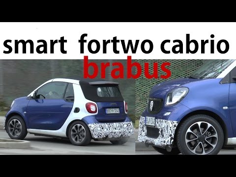 Mercedes Erlkönig 2016 - Smart fortwo cabrio A453 Brabus, Ampelstart - prototype spotted SPY VIDEO