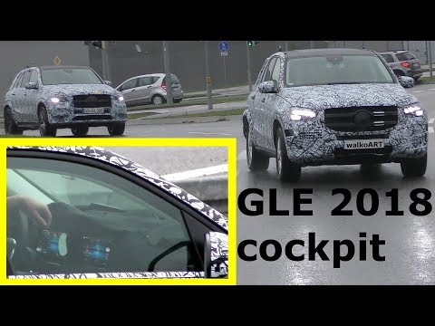 Mercedes Erlkönig GLE 2018 prototype W167 widescreen COCKPIT Display generation 2 - 4K SPY VIDEO