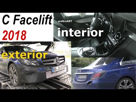 Mercedes Erlkönig C-Klasse C-Class Facelift 2018 W205 INTERIOR EXTERIOR - innen + außen SPY VIDEO