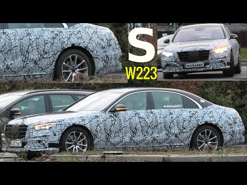 Mercedes Erlkönig S-Klasse S-Class W223 2020 weniger getarnt prototype less camouflaged 4K SPY VIDEO