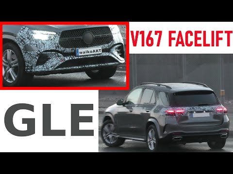 Mercedes Erlkönig GLE V167 MoPf Facelift 2022 AMG-Line * traffic light start * 4K SPY VIDEO
