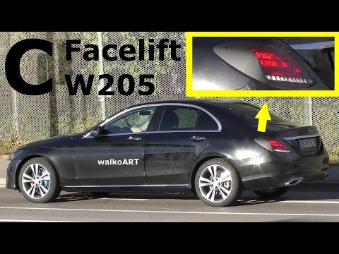 Mercedes Erlkönig C-Klasse C-Class Limousine W205 2018 Facelift neue Rücklichter - New taillights