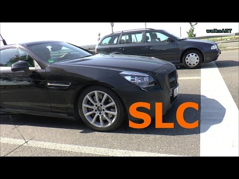 Erlkönig Mercedes SLC 2015/2016 Facelift SLK R172 fast ungetarnt less disguised prototype SPY Video