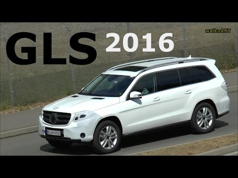 Mercedes-Benz GLS Erlkönig 2016 in weiß, Facelift Mercedes GL X166 Prototype SPY VIDEO