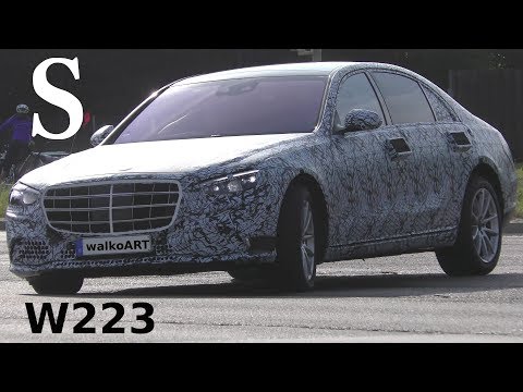 Mercedes Erlkönig S-Klasse S-Class 2020 weniger getarnt - prototype less camouflaged 4K SPY VIDEO