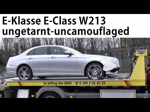 Mercedes Erlkönig E-Klasse W213 ungetarnt mit Stern auf der Haube - E-Class 2016 uncamouflaged