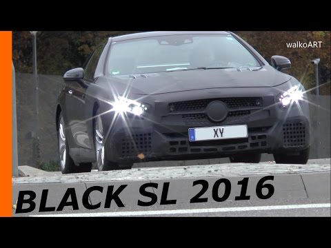 HALLOWEEN ! Mercedes Erlkönig Prototype Black Masked SL R321 Facelift 2016 LA spotted