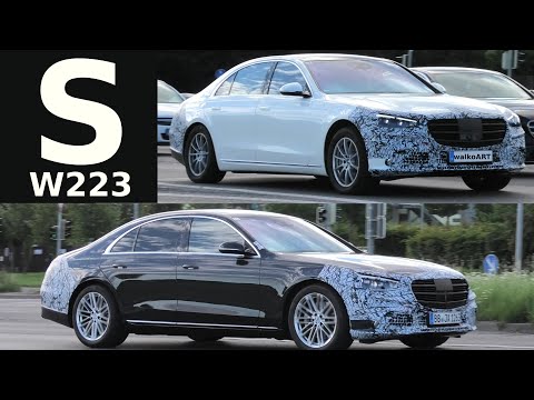 Mercedes Erlkönig S-Class S-Klasse 2020 * W223 weniger getarnt * less camouflaged * 4K SPY VIDEO