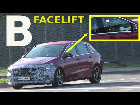 Mercedes Erlkönig B-Klasse MoPf W247 * B-Class Facelift 2022 * 4K SPY VIDEO