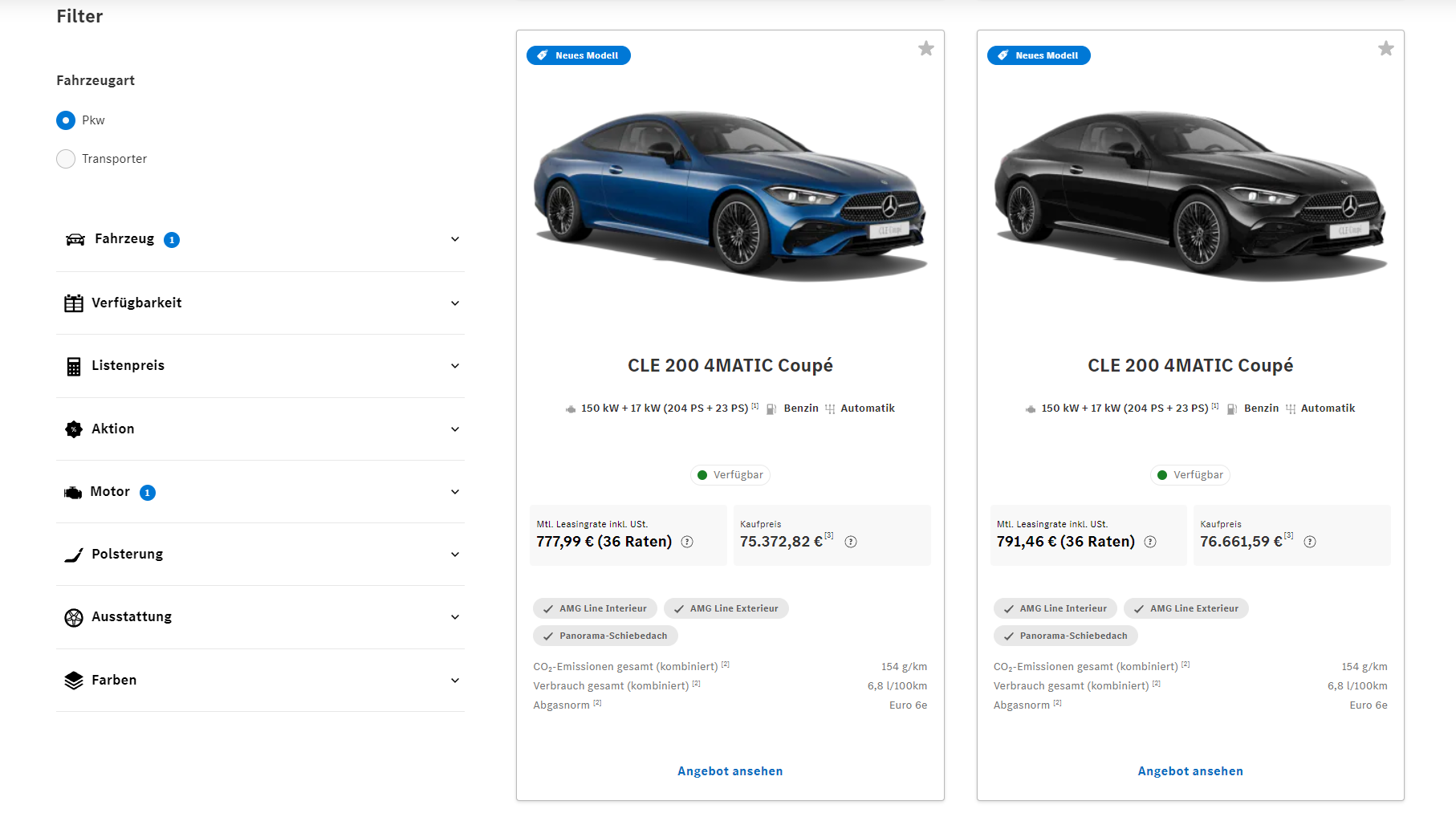 Neues Mercedes-Benz CLE Coupé nun im Online-Store