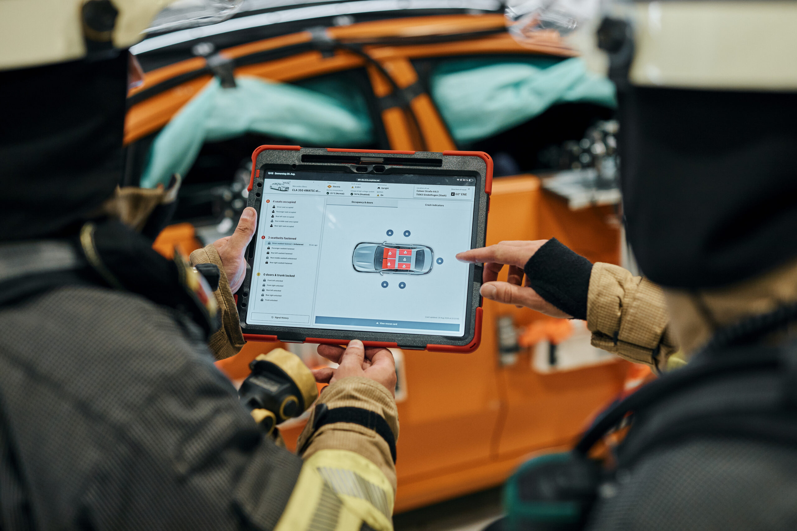 Mercedes CLA im Crashtest: sicherer Seitenaufprall bei 56 km/h