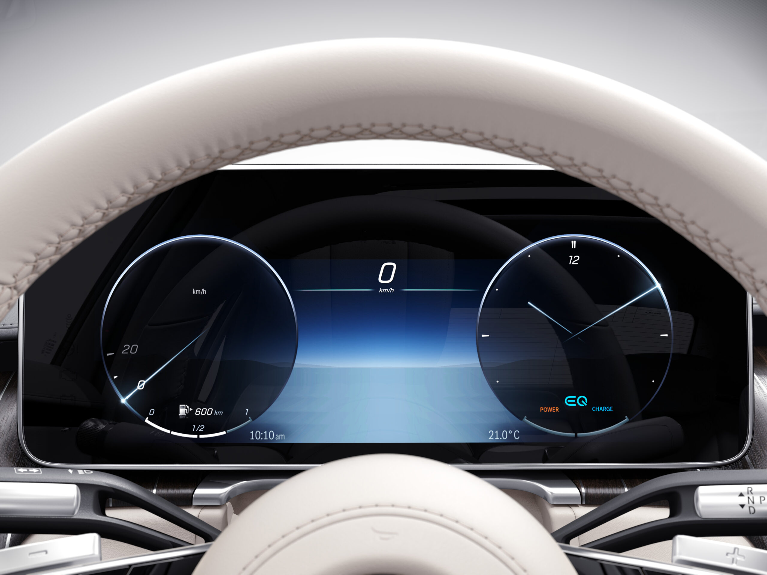 Das 3D-Fahrer-Display in der neuen Mercedes-Benz S-Klasse