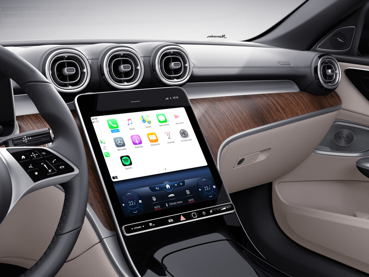 Apple CarPlay und Android Auto in der CKlasse kabellos